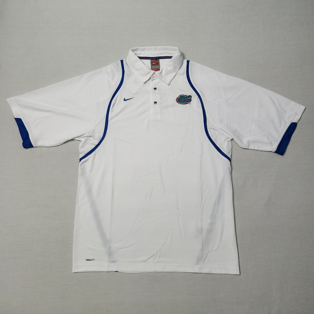 VTG Y2K Mens Nike FIT DRY FLORIDA GATORS Performance Polo Sz L NWT NCAA Football